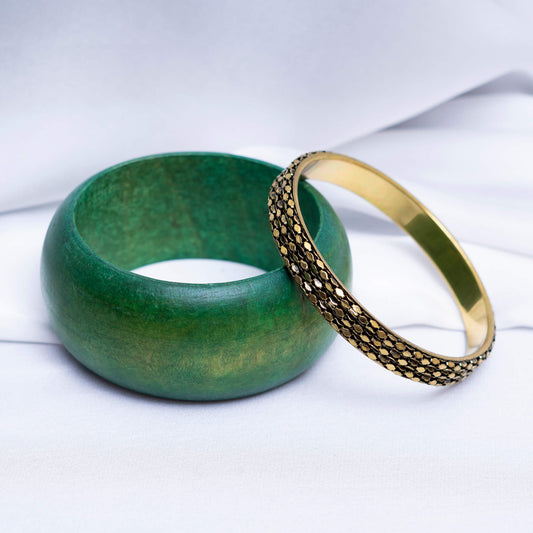 Green N Gold Bracelet