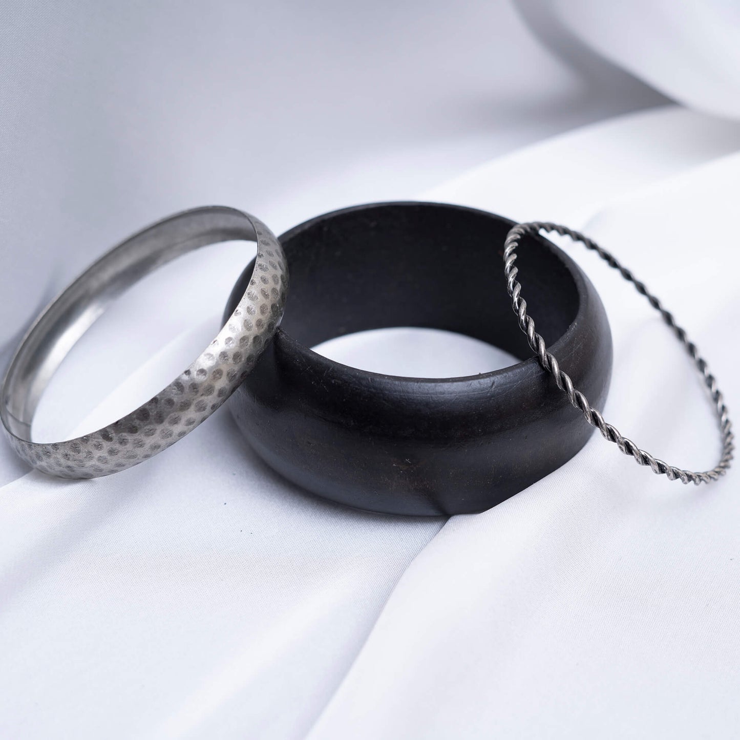 Black N Silver Bracelet