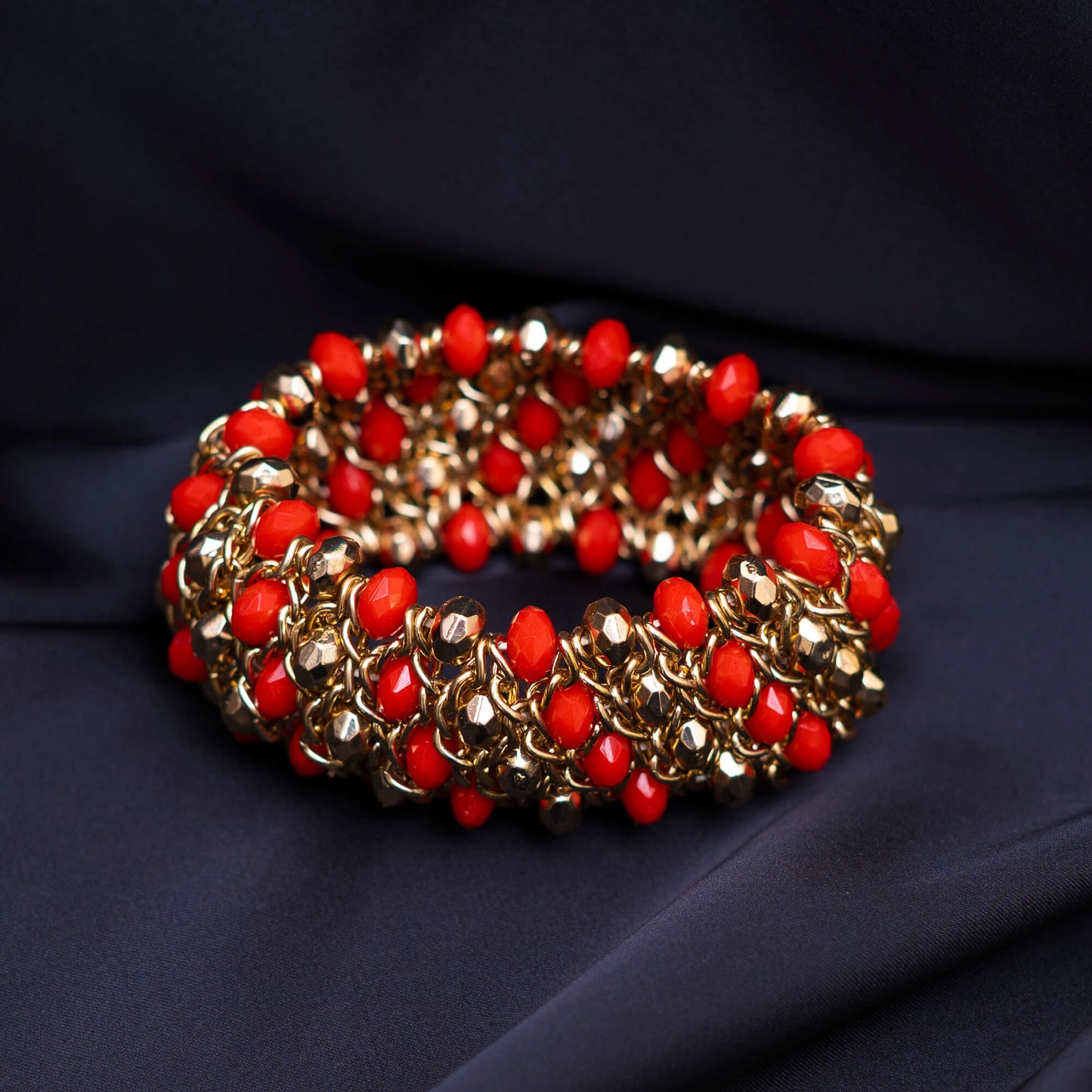 Red N Golden Bracelet