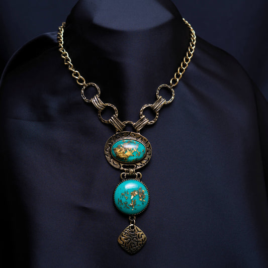 Vintage World Map Necklace