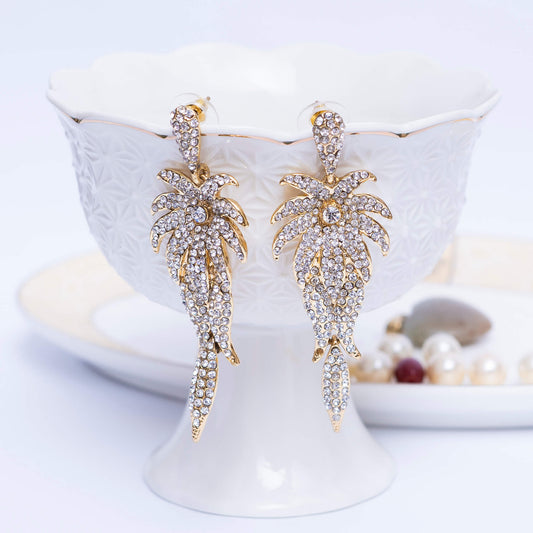 Crystals N Golden Earrings
