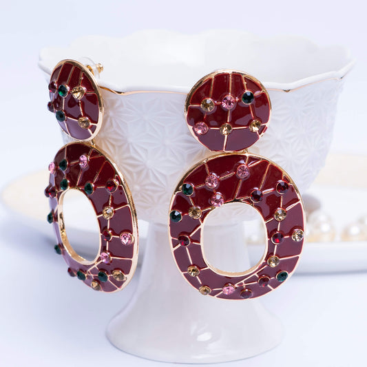 Maroon Earrings