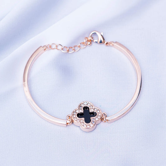 Golden N Crystals Bracelet
