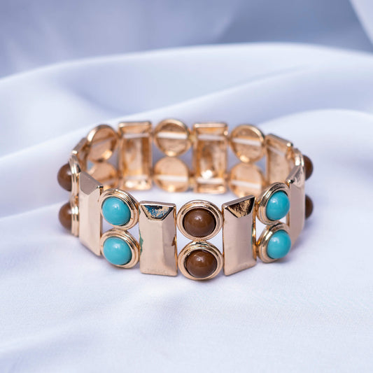 Golden N Stones Bracelet