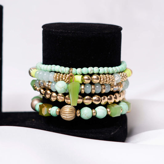 Green Layered Bracelet