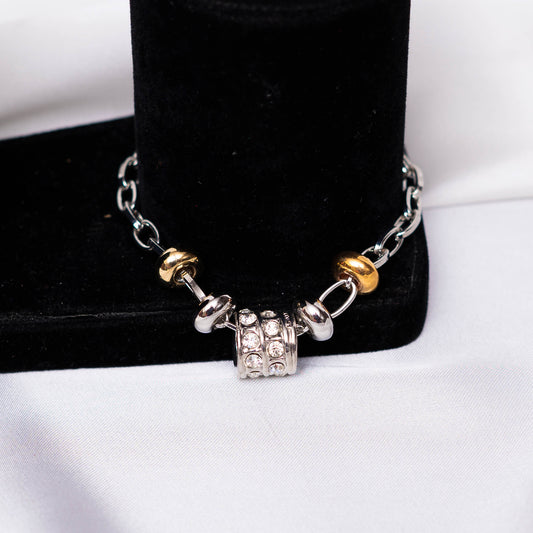 Silver N Crystals Bracelet