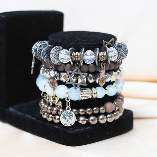 Cyan Layered Bracelet